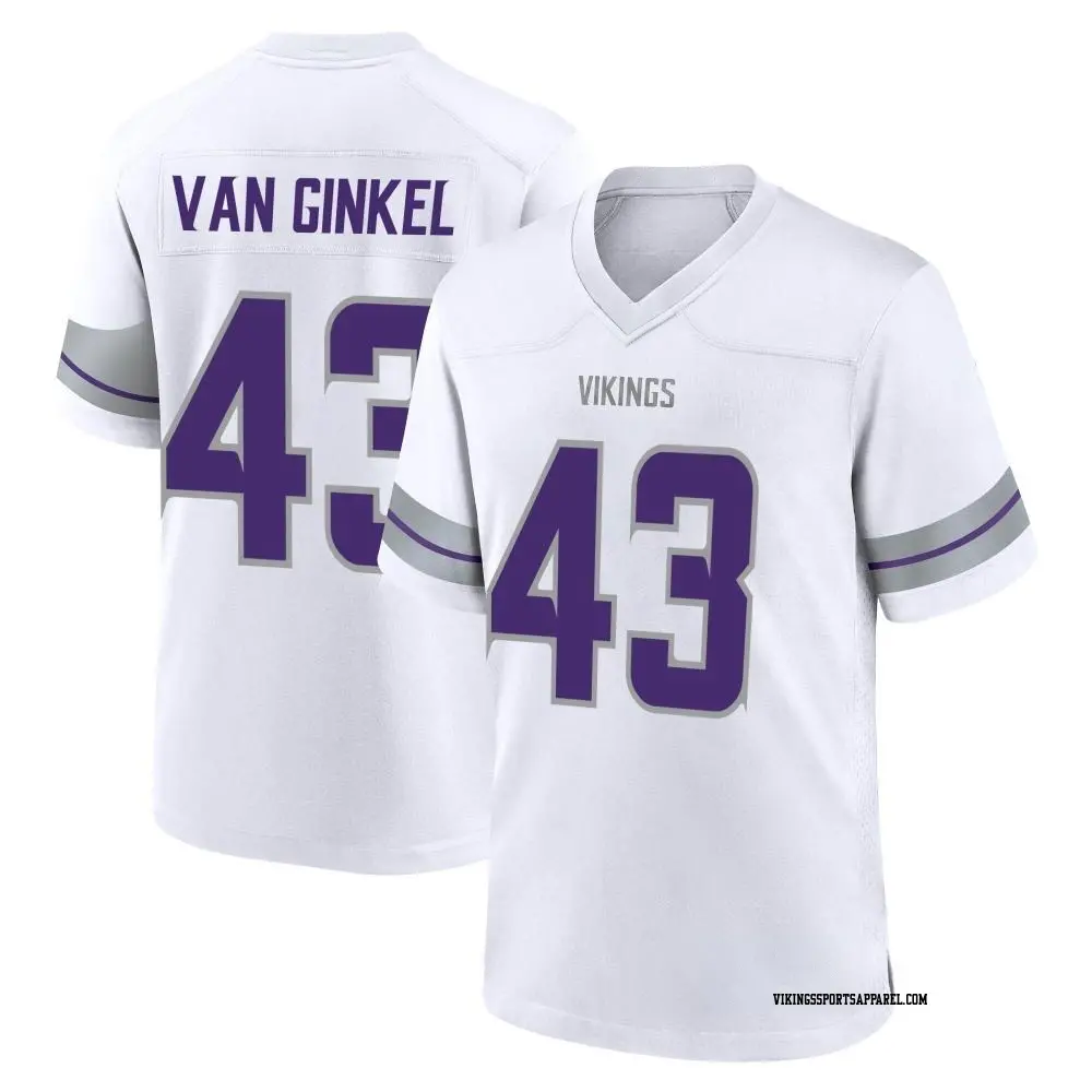 Game White Men's Andrew Van Ginkel Minnesota Vikings Alternate Jersey