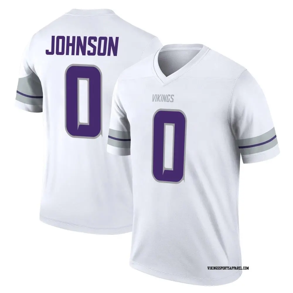 Legend White Youth Neal Johnson Minnesota Vikings Alternate Jersey