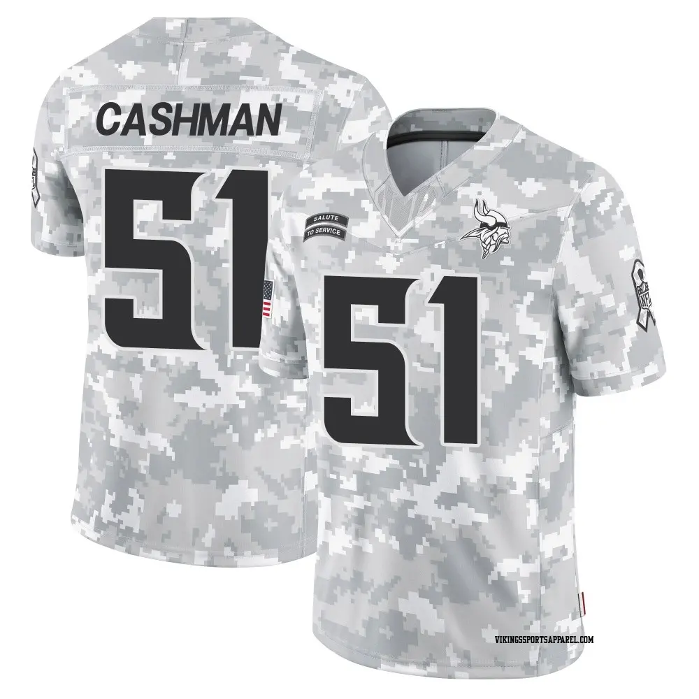 Limited Arctic Camo Men s Blake Cashman Minnesota Vikings 2024 Salute to Service Jersey Vikings Store