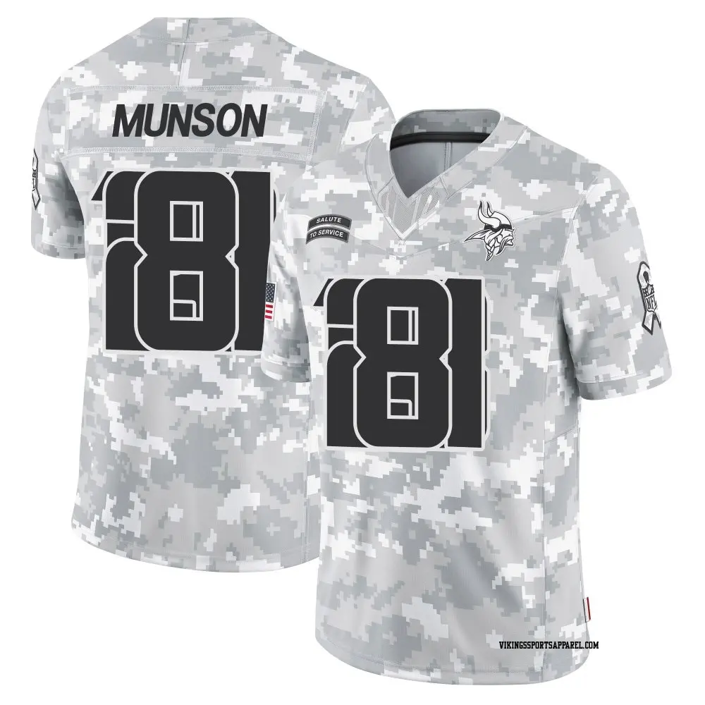 Limited White Men s Calvin Munson Minnesota Vikings Vapor Untouchable Jersey Vikings Store