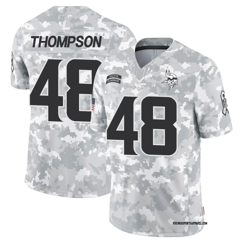 Limited Arctic Camo Men s Colin Thompson Minnesota Vikings 2024 Salute to Service Jersey Vikings Store