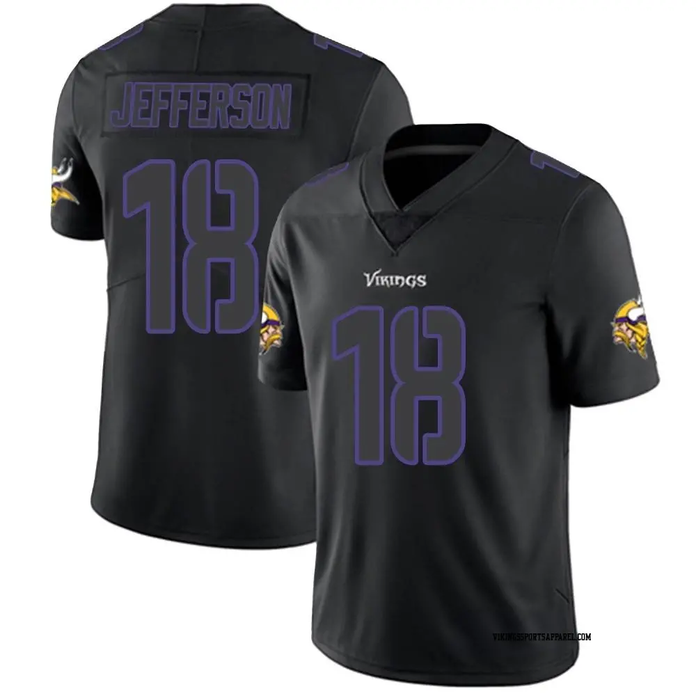 Limited Black Impact Men s Justin Jefferson Minnesota Vikings Jersey Vikings Store