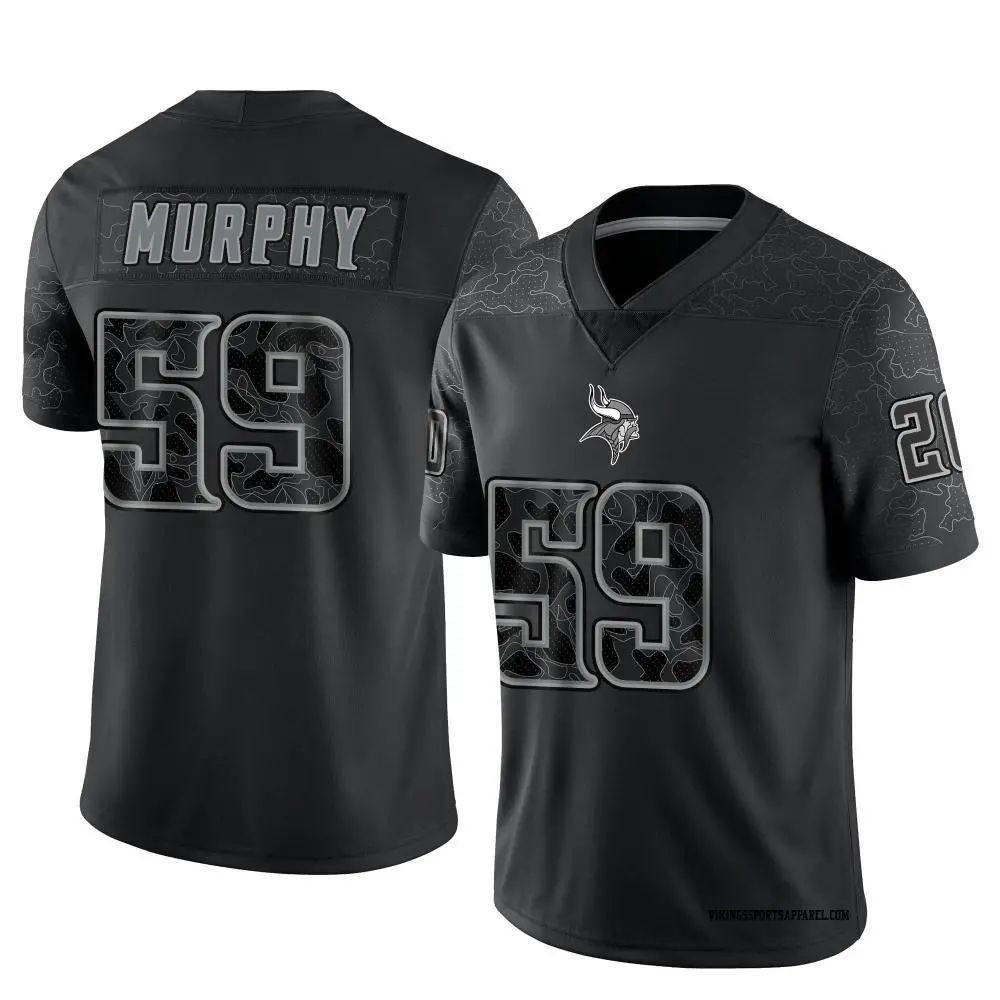 Limited Black Men s Gabriel Murphy Minnesota Vikings Reflective Jersey Vikings Store